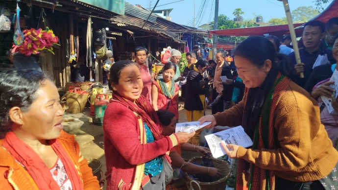 ১২ ফেব্রুয়ারি কেন্দ্রে গিয়ে ভোট দিতে ভোটারদের প্রতি জুঁই চাকমার আহ্বান